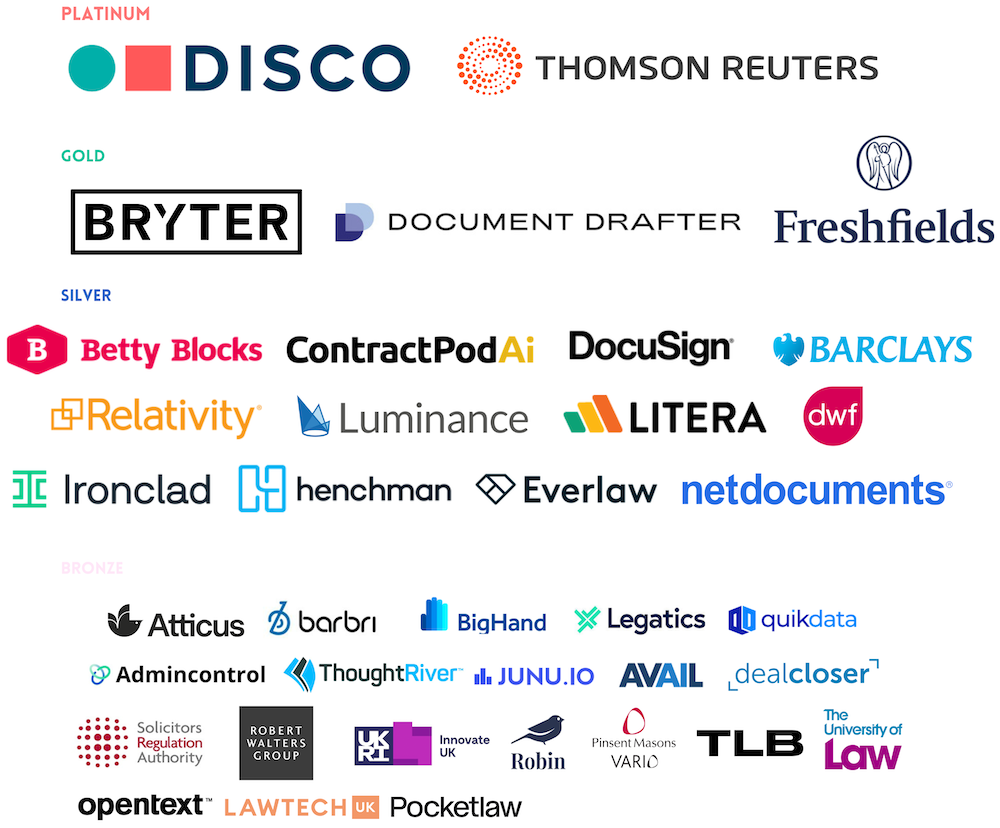 London 2023 - Legal Innovation Conference Sponsors